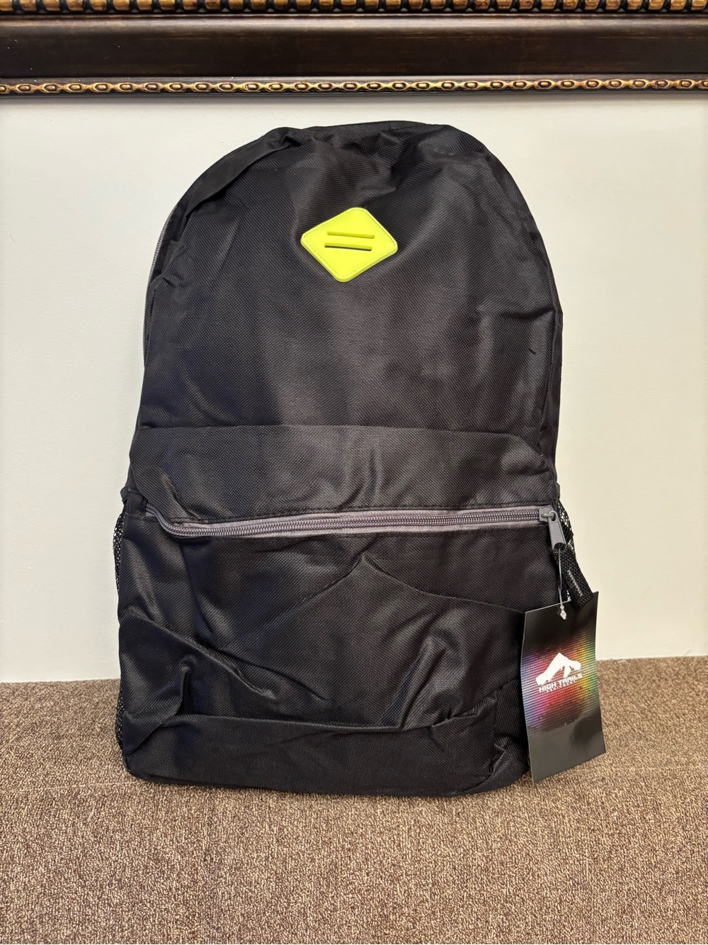 Black Backpack unisex high trail